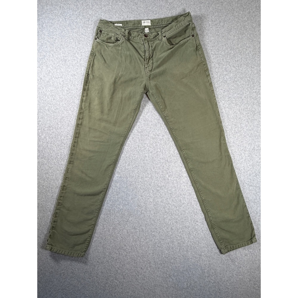 Todd Snyder Chino Pants Mens 33x32 Olive Green Slim Fit Stretch Cotton 5 Pocket
